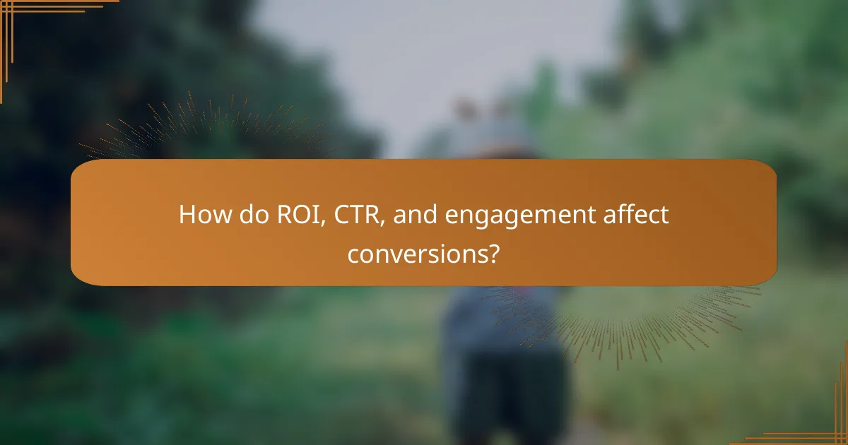 How do ROI, CTR, and engagement affect conversions?