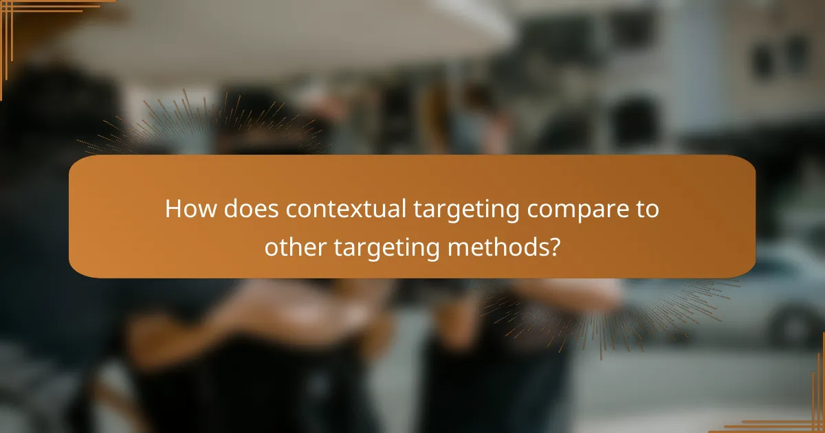 How does contextual targeting compare to other targeting methods?